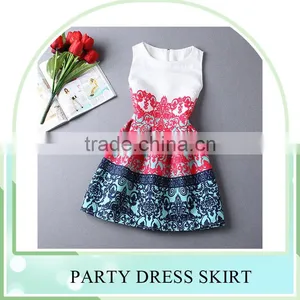 Promotional ! 2016 Summer Style Printing Dress Skirt, Women Sleeveless Party Dresses, Custom Women Dress thumbnail-4