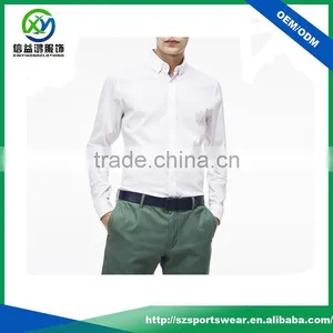 Latest Design OEM Custom Service Best Quality White Color Anti Wrinkling Men's Dress Shirt thumbnail-1