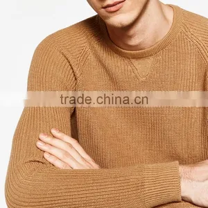 Mans Fashion Stylish Raglan Sleeve Knitted Nylon Pullover Sweater for Wholesale thumbnail-5