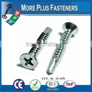 Made in Taiwan Phillips Cross Recess Countersunk Flat Head Self Drilling Screw thumbnail-1