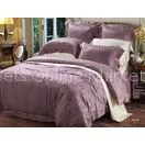 Cotton Rayon Luxury Bed Sets Bedroom Purple Jacquard Duvet Cover Sets thumbnail-1