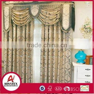 100% Polyester Latest Elegant Flocking Curtains for the Living Room thumbnail-1