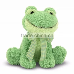Soft Green Froggy Stuffed Animal Toy With Sound Chip for Baby thumbnail-1