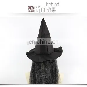 Halloween Witch Scary Latex Mask With Wigs thumbnail-3