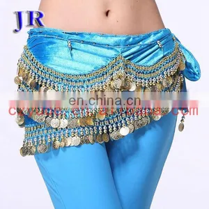 Crochet Gold Coins Belly Dance Hip Scarf Belt for Women Y-2028# thumbnail-1