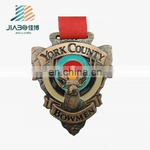 Antique Copper Plated Animal Sport Commemorative 3d Medal thumbnail-1
