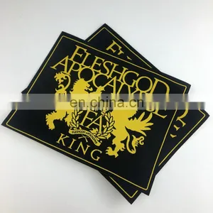 High Quality Apparel Accessory Cotton Woven Patch/ Eng Woven Labels for Garment thumbnail-1