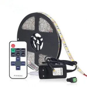 LED Strip With RF Remote Control Dimmer 12V Adapter 5Meters LED Strip Light 5050 60LEDs/m White,Warm White,Red,Blue thumbnail-1