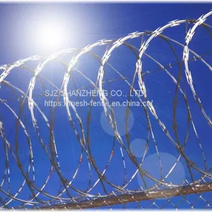 Hot Dipped Galvanized Razor Barbed Wire Security Fence Wire thumbnail-1
