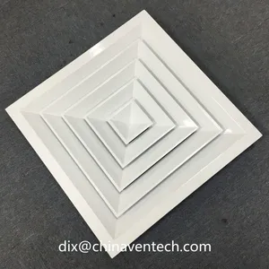 Aluminum Air Terminals Square Ceiling Back X Structure Air Diffuser thumbnail-2