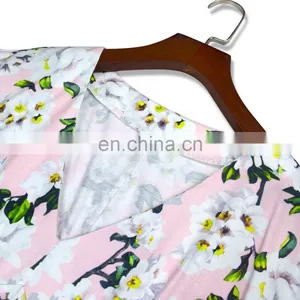 2019 Summer Family Outfits Floral V Neck Short Sleeve Mother and Daughter Long Maxi Dresses for Mom thumbnail-6