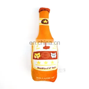Custom Pet Plush Toy Beer Vodka Bottle Squeaker Dog Chew Toy Beer thumbnail-4