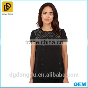 Fashionable 2016 Ladies Blouse Hot Sale 100% Cotton Blouse for Women thumbnail-1