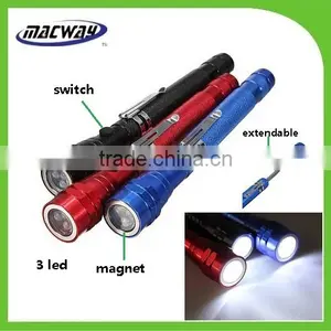 Wholesale Promotional 3 Led Flashlight With Telescopic Magnetic Pick-up Tool thumbnail-1
