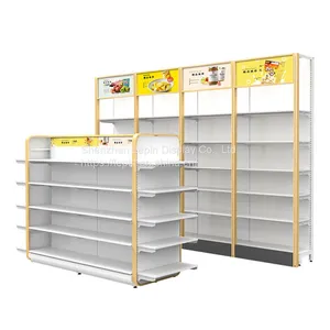 Lepin New Supermarket Convenience Store Steel-Wood Shelves Maternal and Child Accessories Store Nakajima Cabinet Wooden End Display Shelves thumbnail-1