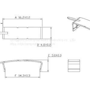 RM8 Clip, RM8 Clip With Pin, RM8 Magnetic Core Iron Clip, Sk7 Material, Surface Tinned. thumbnail-3