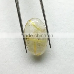 Amazing Loose Rutile Cabochon Gemstone / Yellow Rutile Cabs Stone / Smooth Rutile thumbnail-2