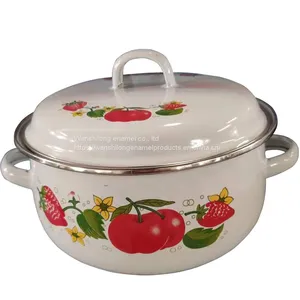 3pcs Vitreous Enamel Pot Enamel Tableware thumbnail-5