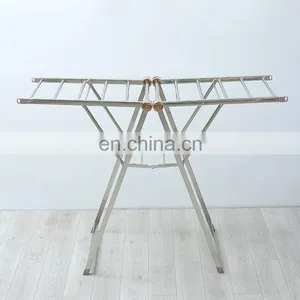 Wholesale High Quality Stainless Steel Square Tube Clothes Drying Rack Wholesale Bangkok Metal Clothes Hanger thumbnail-4