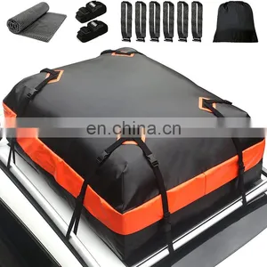 21 Cubic Feet TAK Waterproof Soft Pvc Canvas Rooftop Cargo Storage Carrying Bag Car Rack Roof Top Cargo Bag thumbnail-4