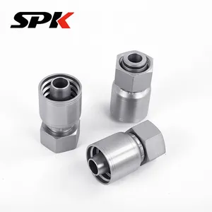 Parker One-Piece Hose Crimp Fittings, Series 43 Crimp Straight Fittings, High-Pressure Hydraulic Tube Crimp Straight Tube Fittings thumbnail-2