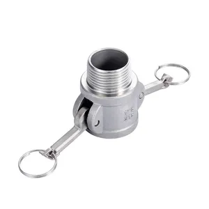 Stainless Steel Quick Connector Type b, Cast for Engineering Vehicles and Tank Trucks, Quick Installation and Connection Ferrule Threaded Connector for Pipelines thumbnail-1