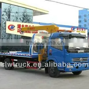 Dongfeng DLK 4400mm Flatbed Wrecker Towing Truck thumbnail-1