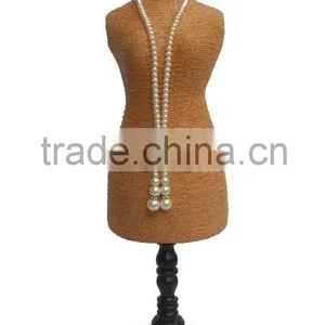 Jewelry Display Props , Red Painted Wood Mannequin / Bust Jewelry Stands for Necklace A-16 thumbnail-3