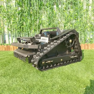 Industrial Petrol Cordless 0~6km/h Radio Control Electric Slope Mower With Rubber Track thumbnail-3