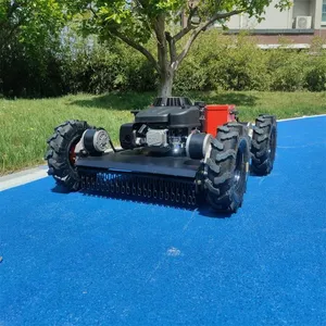 9HP Gasoline Engine Walking Speed 0~6Km/h RC Robot Brush Cutter thumbnail-1
