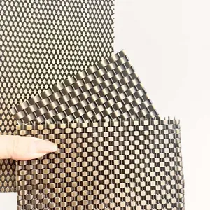Hot-selling Wall Decoration Mesh, Architectural Decorative Copper Wire Mesh, Suitable for Hotel/cabinet Door Wire Mesh thumbnail-4