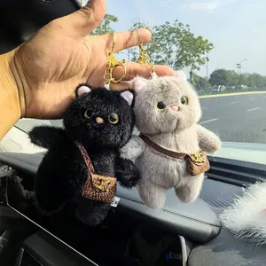 Fluffy Cat Plush Keychain thumbnail-5