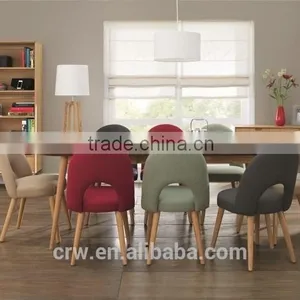 RCH-4124 Oak Aqua Fabric Upholstered Dining Chair thumbnail-2
