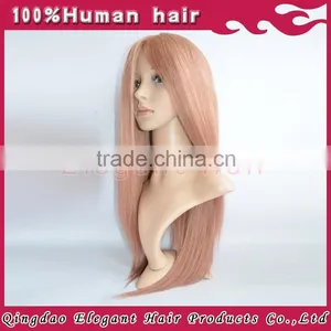 Natural Straight Freestyle Parting Red Full Lace Wig for Women 20inch Long Brazilian Hair Red Wig thumbnail-5