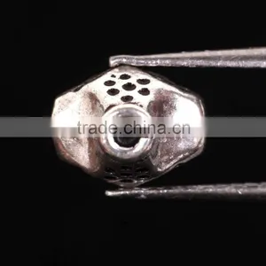 925 Solid Sterling Silver Wholesale Four-Faced Beads thumbnail-2