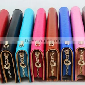 Women's Classic Multifunction PU Blue Coin Purse Wallet With Mustache thumbnail-2