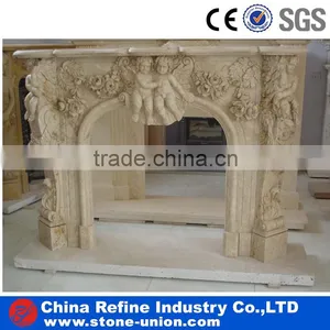 Cheap White Marble Fireplace Insert thumbnail-2