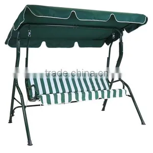 3 Seater Garden Steel Frame Patio Swing Chair With Canopy thumbnail-4