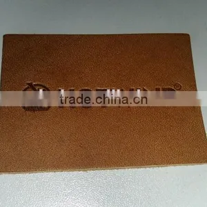 Leather Patch for Garment, Debossed Printed/genuine Leather Label thumbnail-1