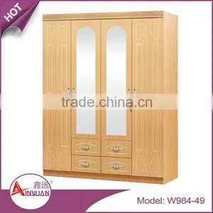 Foshan Modern Bedroom Almirah Wardrobe Cheap 4 Door Mdf Wood Almirah Designs in Bedroom thumbnail-1