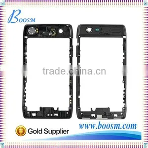 Original Black Middle Frame for Motorola XT910 LCD Front Bezel XT912 With Camera Window Lens LED Flash Module thumbnail-1