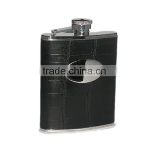 Wine Goblet Stainless Steel Leather Hip Flask Gifts Wedding thumbnail-6