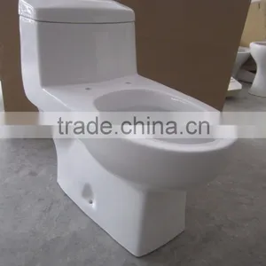 Ceramic One Piece Cheap WC Toilet With Soft Close Seat thumbnail-3