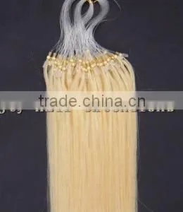 Wholesale 100% Human Hair Virgin Hair Blonde Color Micro Ring Hair Extension thumbnail-1