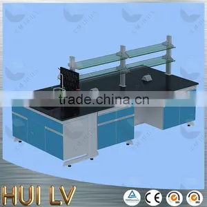TOP Quality!!! C-frame Steel and Wool Epoxy Resin Worktop Laboratory Island Bench thumbnail-1