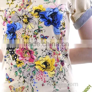 2016 Custom Design High Quality Women T-shirt in 100% Cotton O-neck t Shirts With Printing thumbnail-2