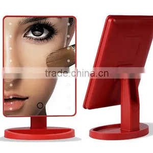 Touch Sensor Battery Operated Table Mirror With LED Light thumbnail-3