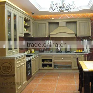 Solid Wood and Stainless Steel Kitchen Cabinet thumbnail-1
