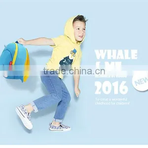 High Quality Waterproof Cartoon Whale Shaped Simple Back School Bags thumbnail-5