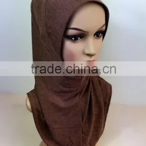 H255 Plain One Piece Pashmina Hijab thumbnail-3